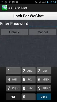 Lock For WeChat android App screenshot 0